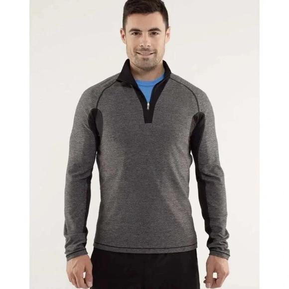 lululemon athletica Other - Lululemon Blaze 1/2 Zip Pullover Heather Gray Mens L Large Athletic Shirt Jacket